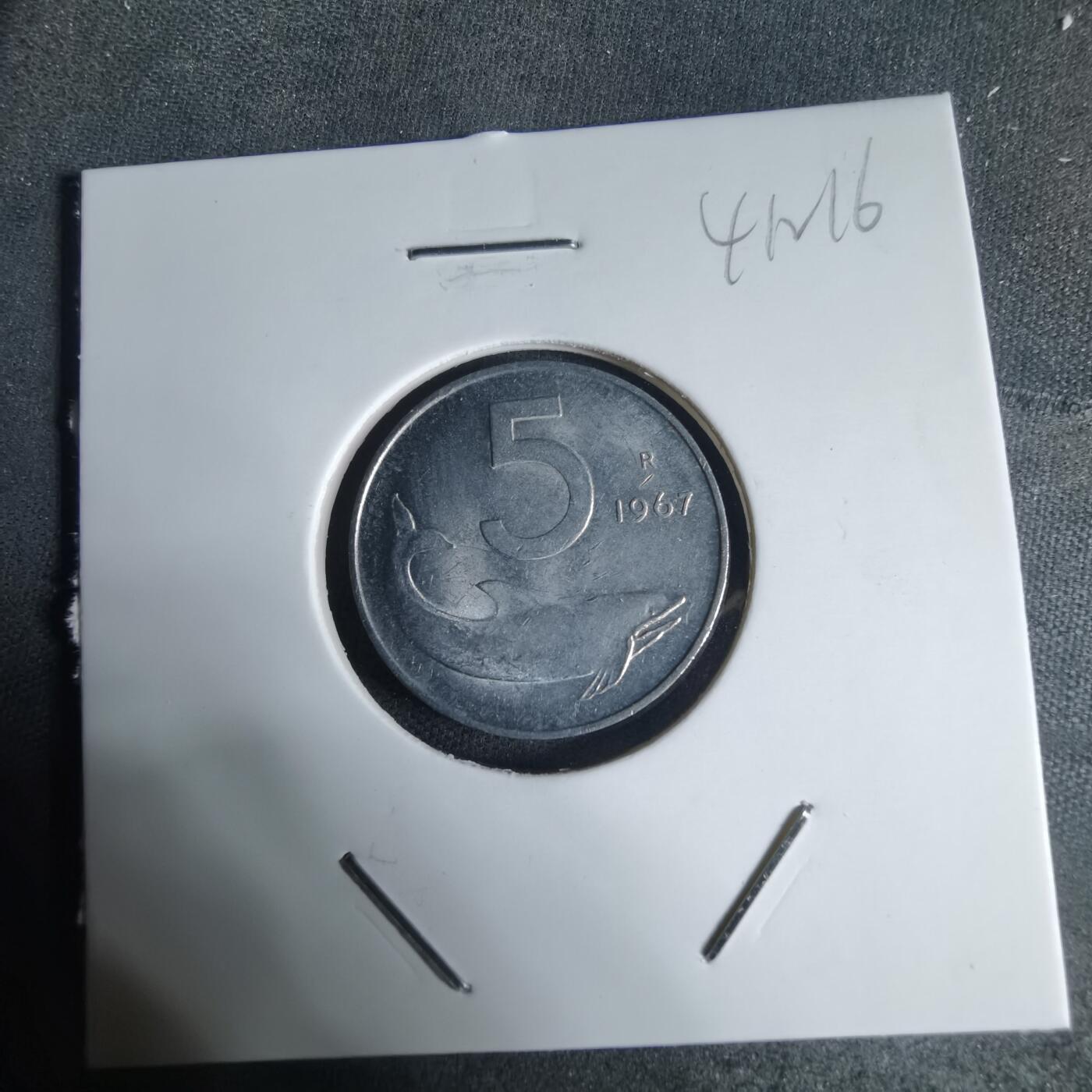 沼泽如烟--第941场 意大利1967年5里拉