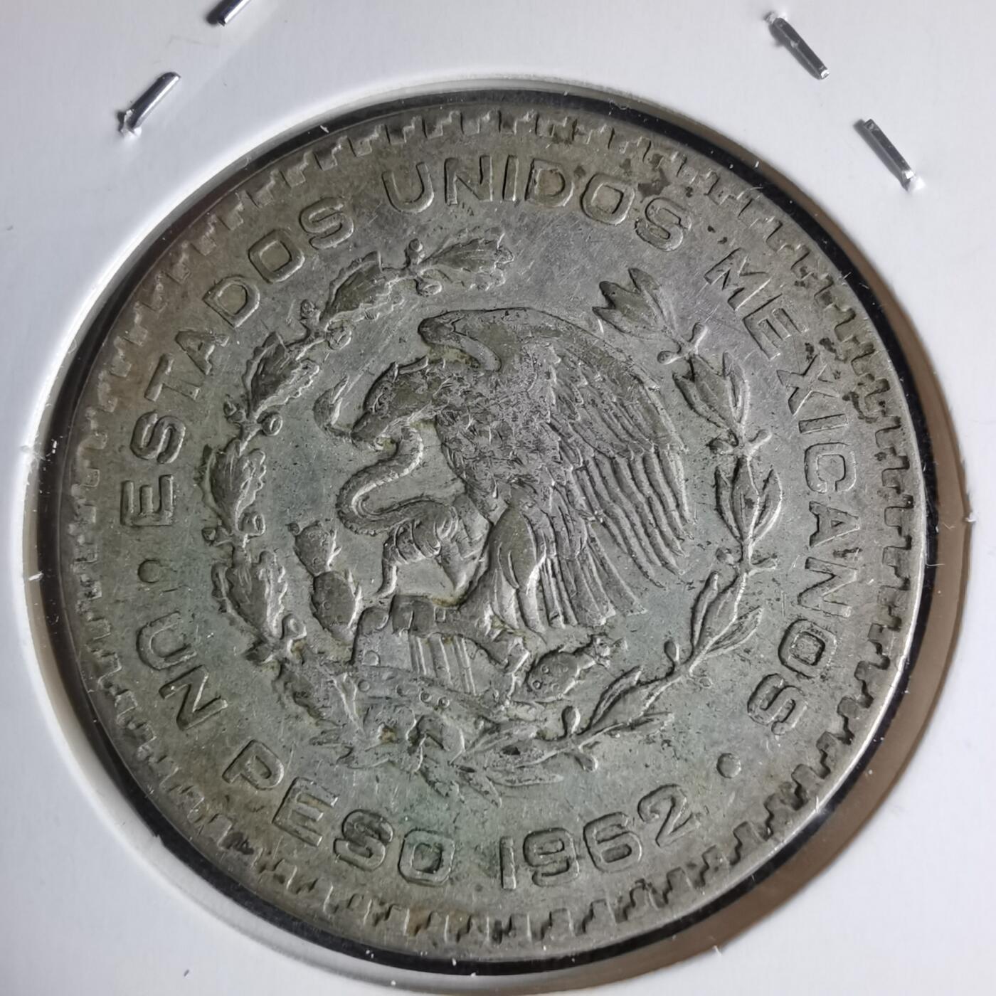 沼泽如烟--第941场 墨西哥1962年1比索银币低银