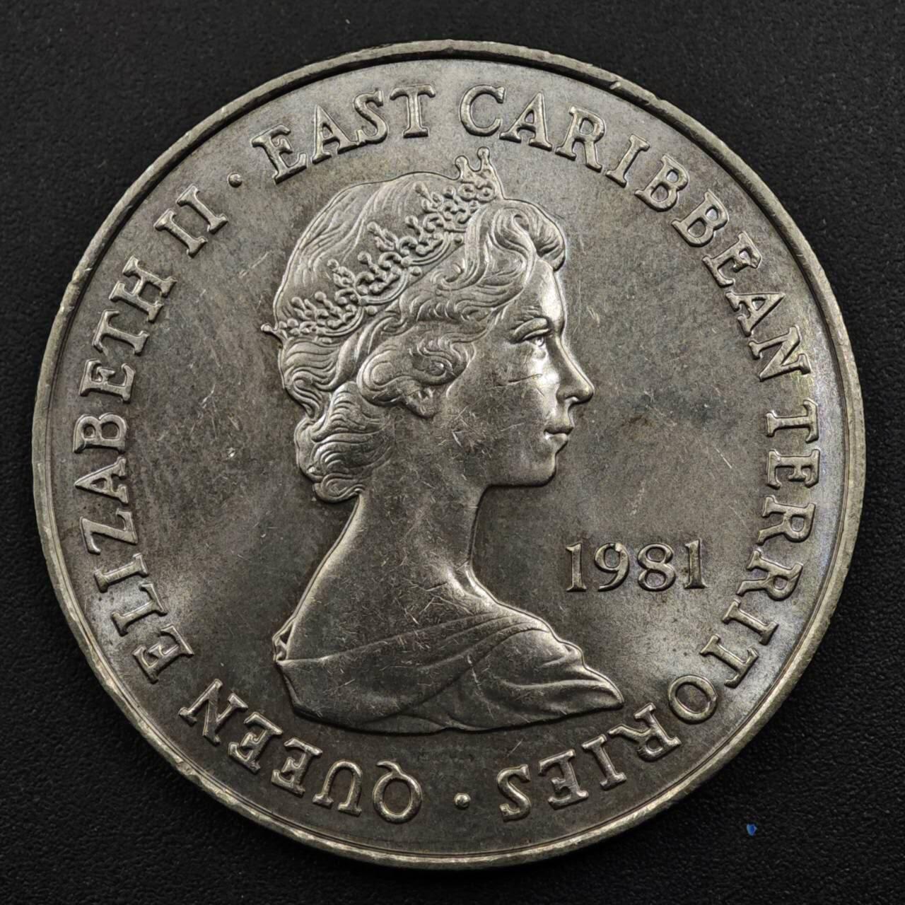 【淘币小摊】实时拍第八百三十三拍   散币场   满百包邮可预留二周 每周一统一发货   东加勒比1981年戴安娜王妃大婚10元纪念币