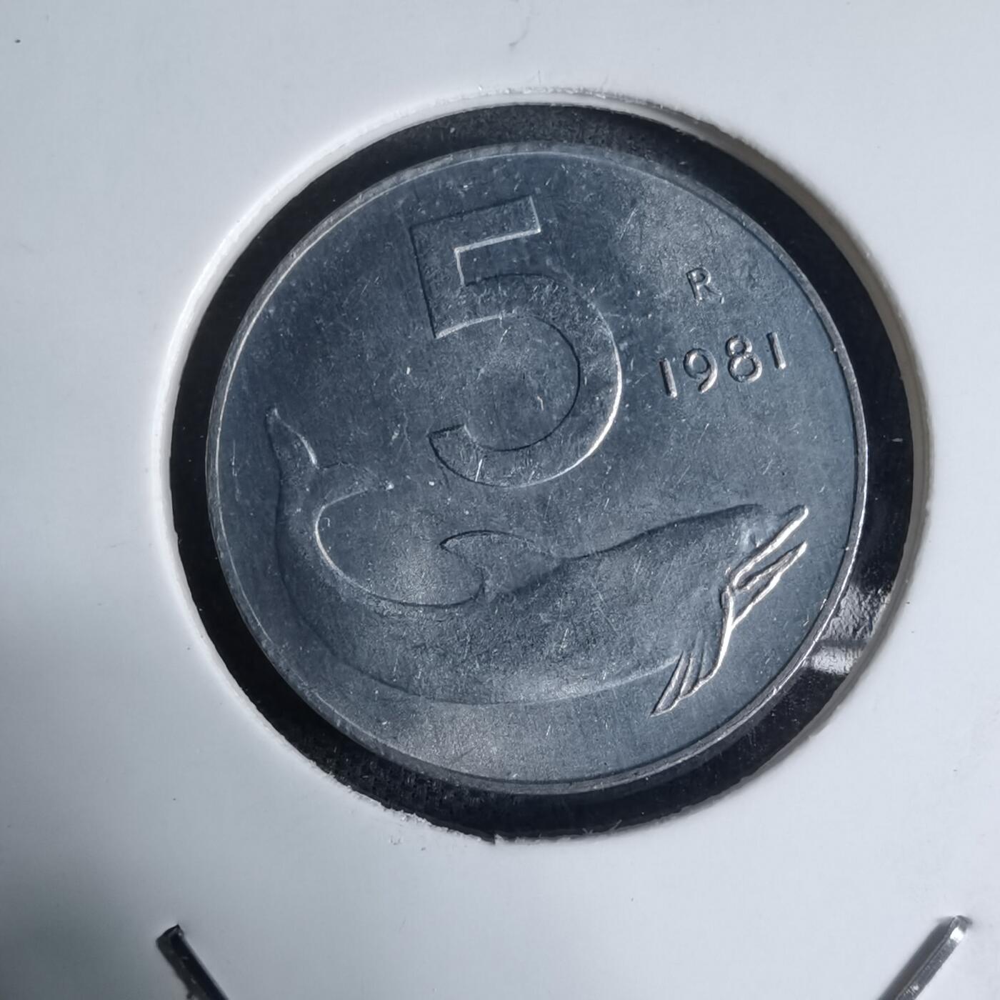 沼泽如烟--第941场 意大利1981年5里拉