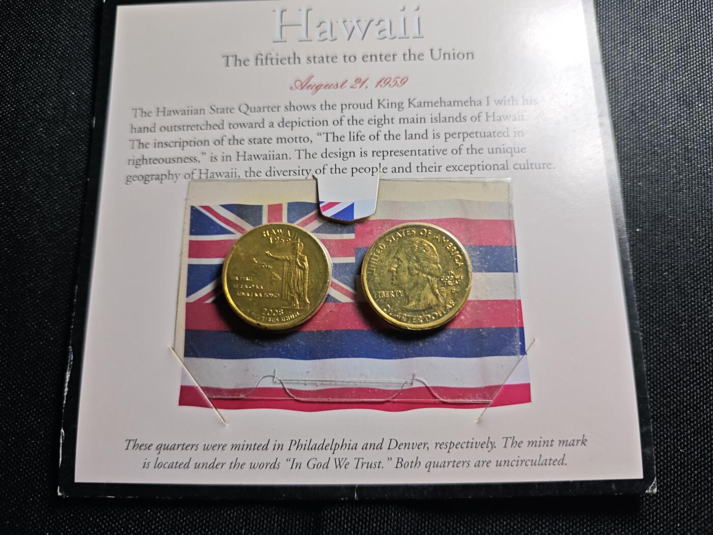 KK钱币收藏小铺 《套币 好品/批量散币专场》  2月预留时间 周末发货  美国25分纪念币 镀金