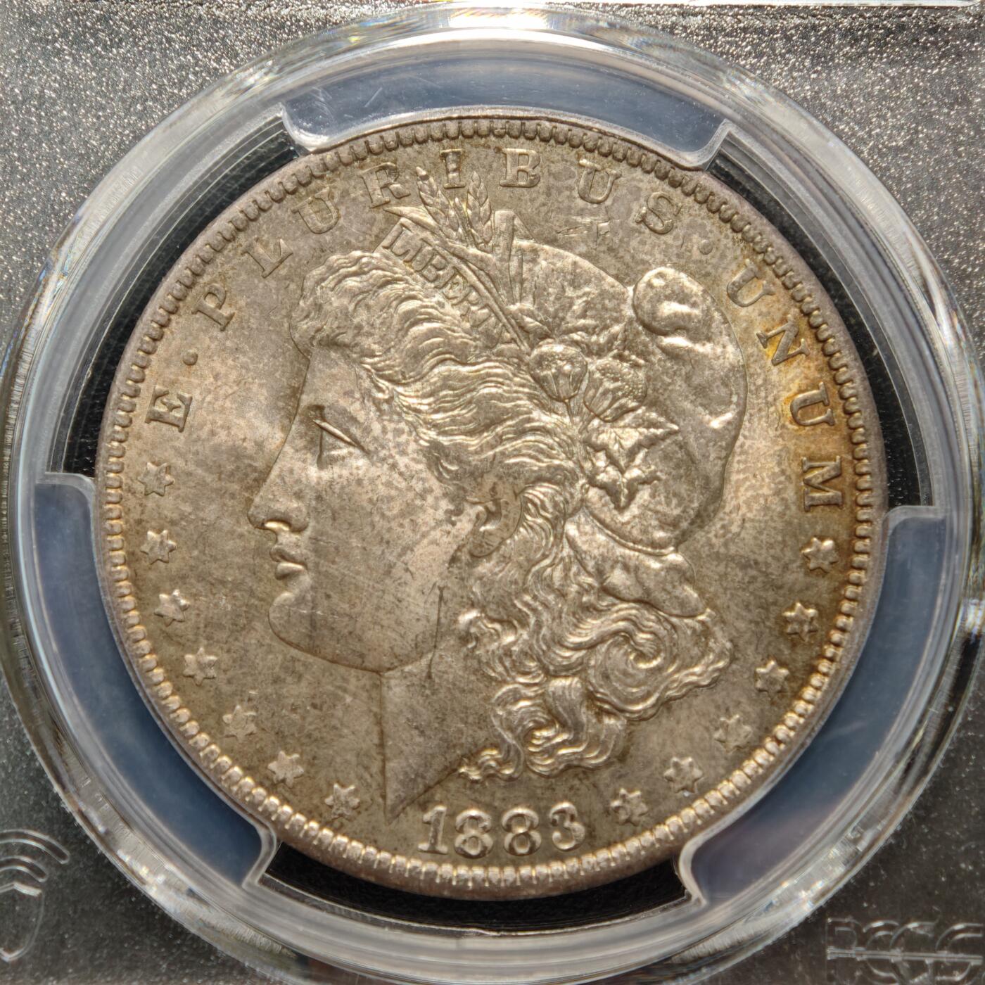 【德藏】世界币章拍卖第158期（拍品征集中~欢迎藏友联系） 1883年 美国摩根银币 PCGS MS64 黄油包浆不失原光 状态极佳 味道极好