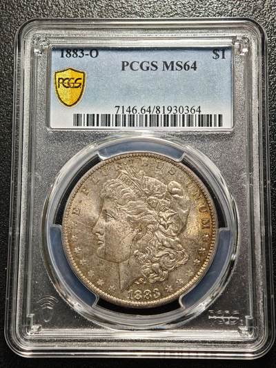 【德藏】世界币章拍卖第158期（拍品征集中~欢迎藏友联系） - 1883年 美国摩根银币 PCGS MS64 黄油包浆不失原光 状态极佳 味道极好