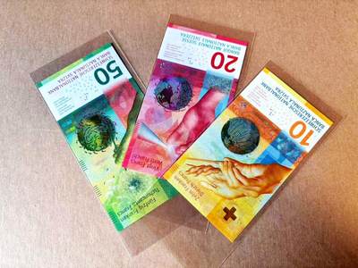 【Blue Auction】世界纸币精拍第765期——18级TOP拍卖/信誉/品质/专业/高效💫 - 【一组3张】瑞士 2016-20年10-50法郎 全新UNC