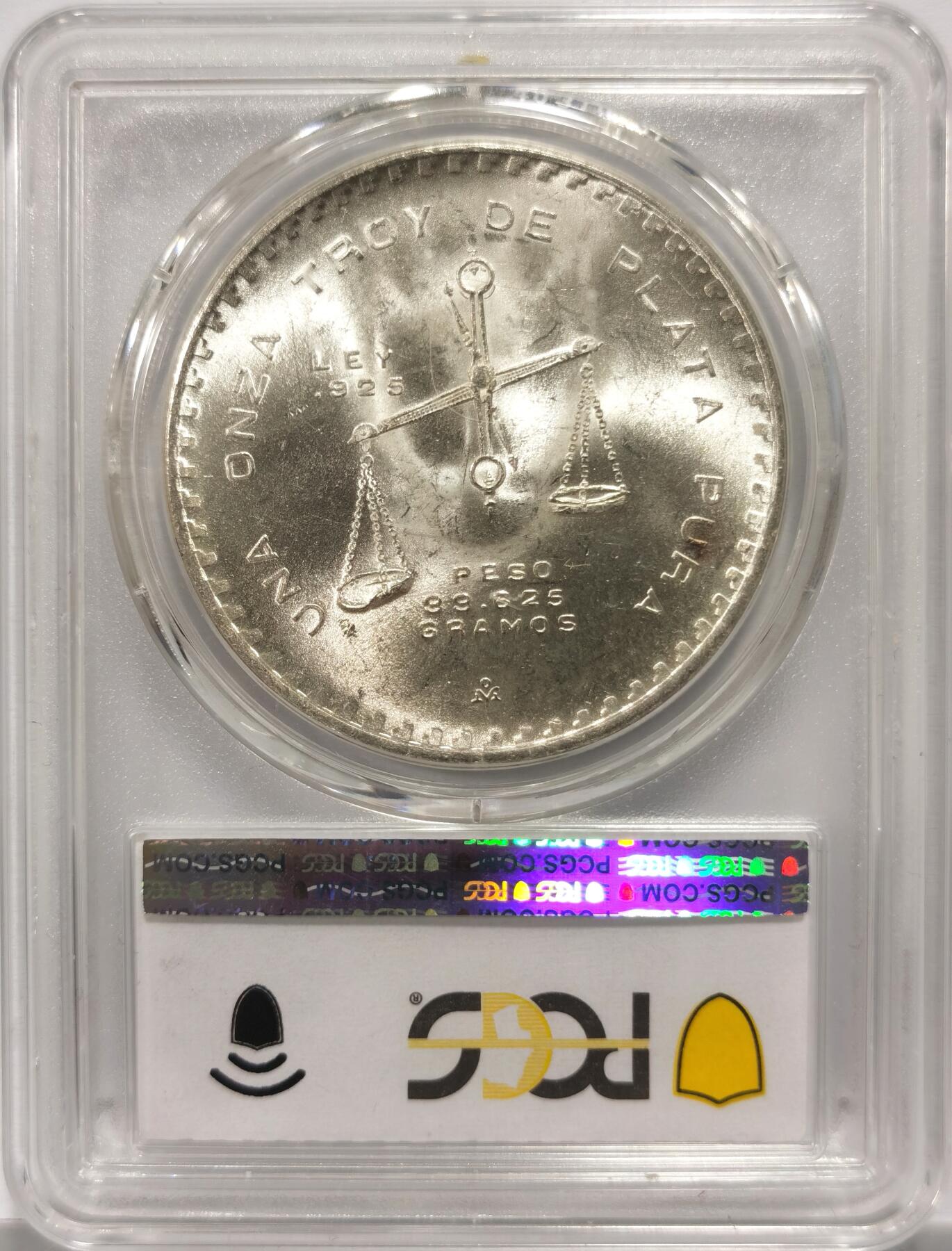 博洋堂世界钱币拍卖第153期（全场包邮） PCGS MS65 墨西哥1980年天平铸币机一盎司大银币