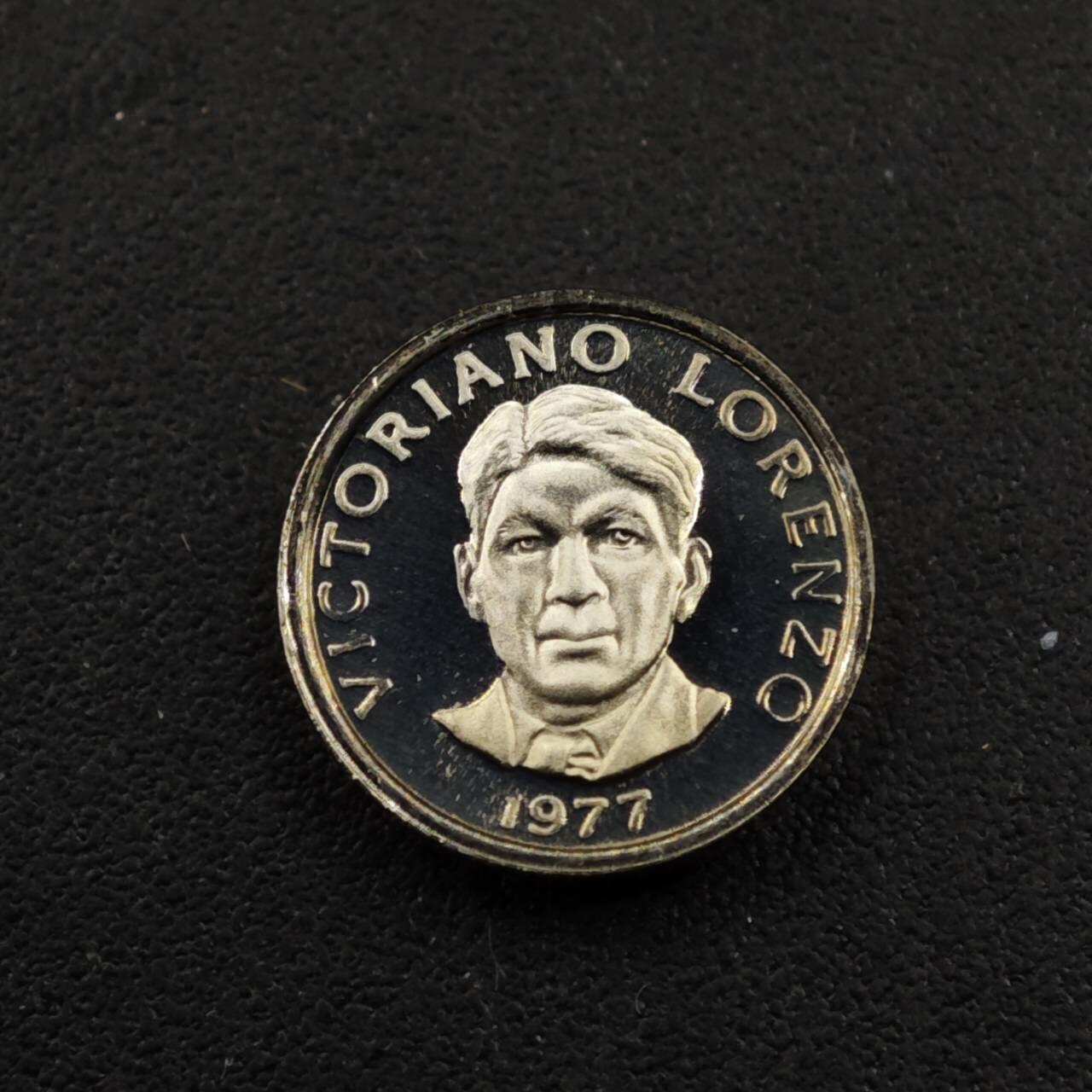 【淘币小摊】实时拍第八百三十三拍   散币场   满百包邮可预留二周 每周一统一发货   巴拿马1977年维克托里诺亚·洛伦佐2.5分精制镍币珍珠币