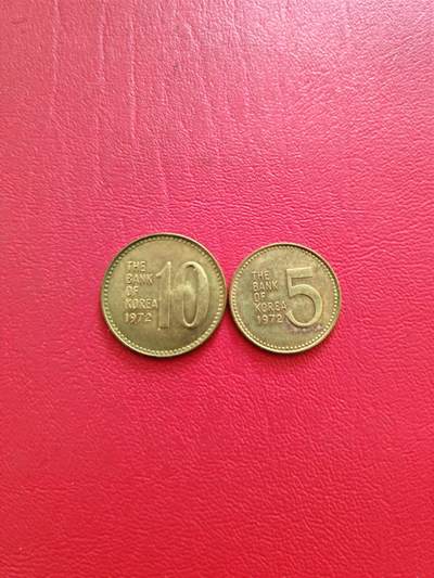 【云涧收藏】第八十四场 - 韩国1972年5、10元2枚