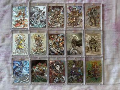 月落卡牌之特卡第2期-摩点众筹套卡专场 - 万享 杨戬之天眼破元限定收藏卡  粗闪一套共15张