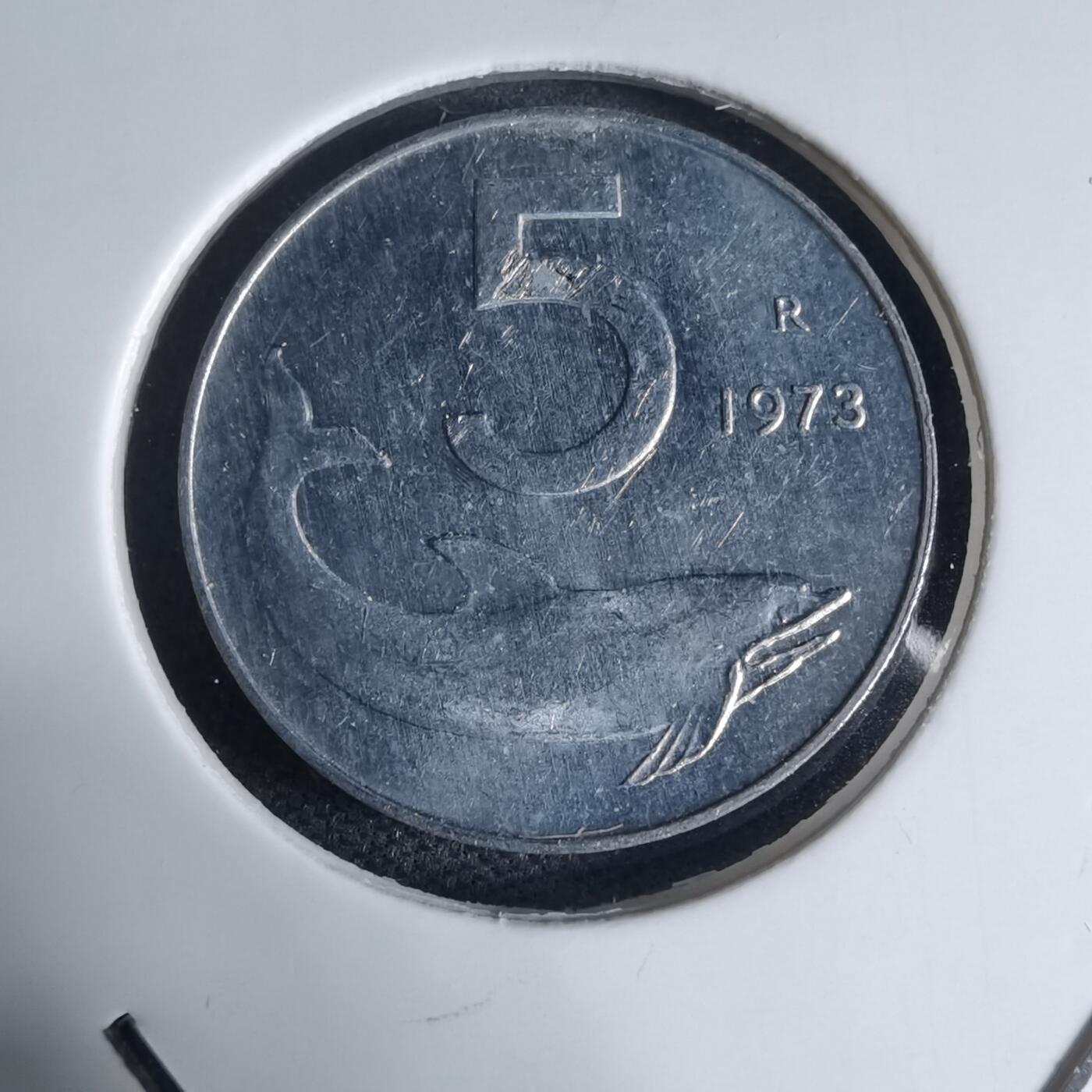 沼泽如烟--第941场 意大利1973年5里拉