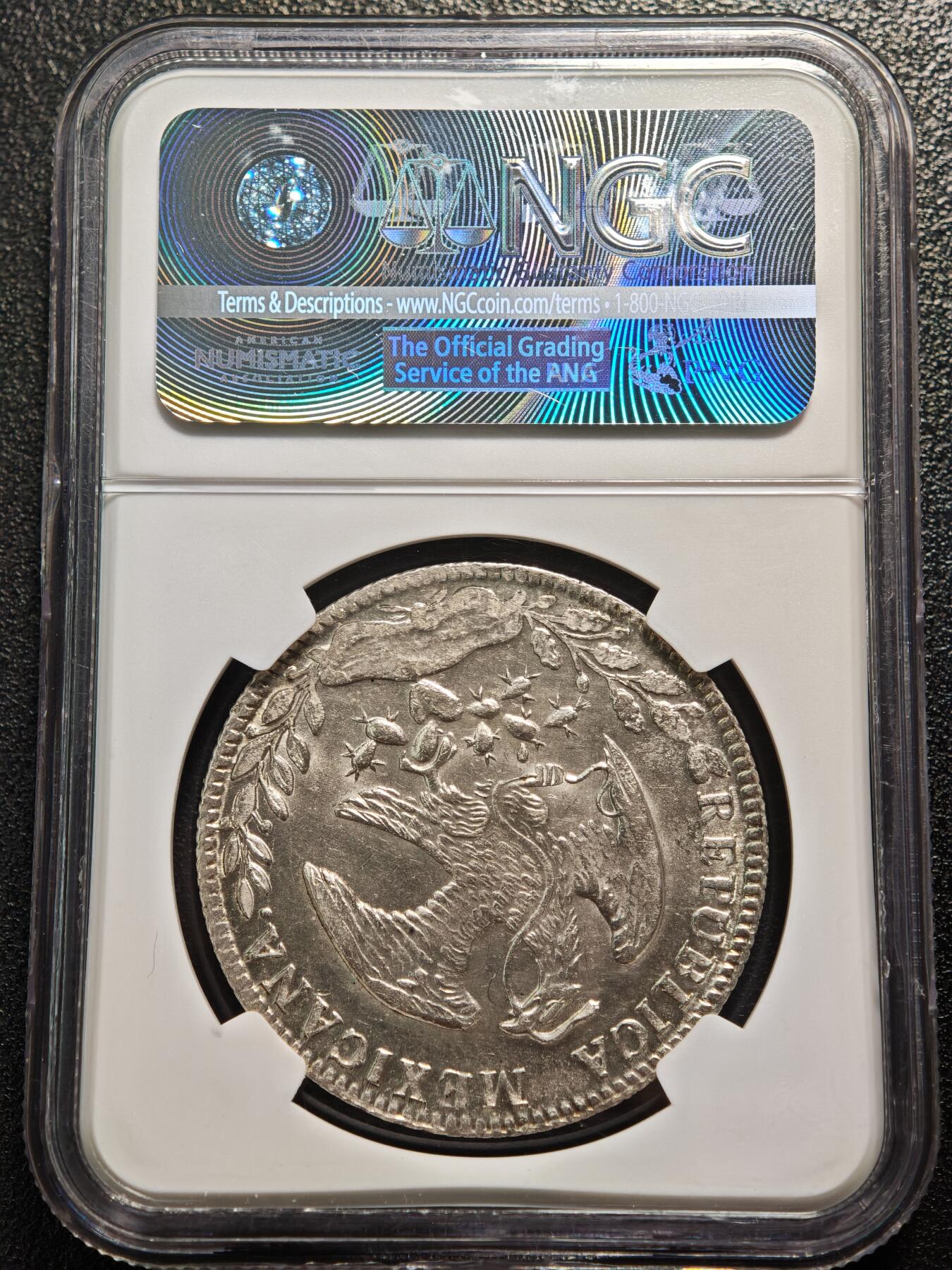 【德藏】世界币章拍卖第158期（拍品征集中~欢迎藏友联系） 1881年 墨西哥鹰洋8R银币 原光十足 NGC MS63+