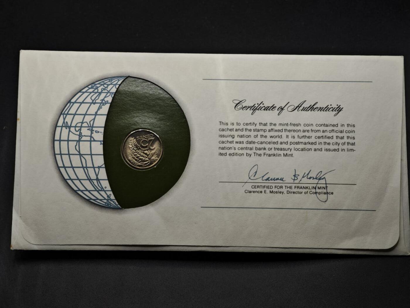 【淘币小摊】实时拍第八百三十三拍   散币场   满百包邮可预留二周 每周一统一发货   特立尼达和多巴哥1976年25分邮币封