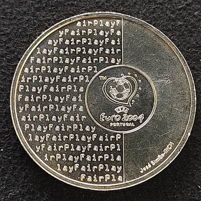【全场包邮】纯粹捡漏拍489场（免费代拍第26场） - 葡萄牙2003年8欧元葡萄牙欧洲杯（36毫米21.1克）纪念银币
