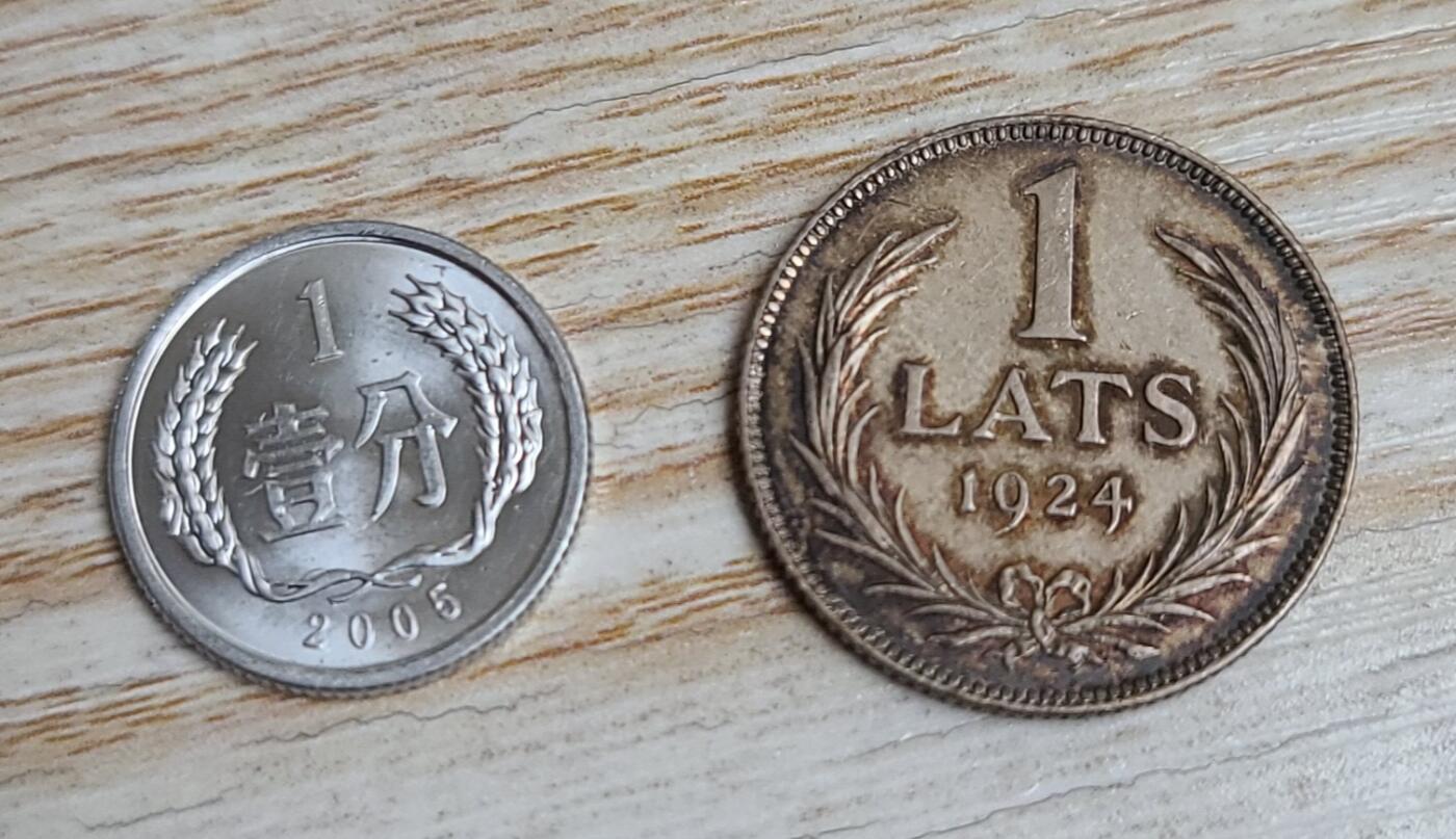 【币将精彩】世界钱币拍卖（2025-12-31） 拉脱维亚1924年1L银币品如图