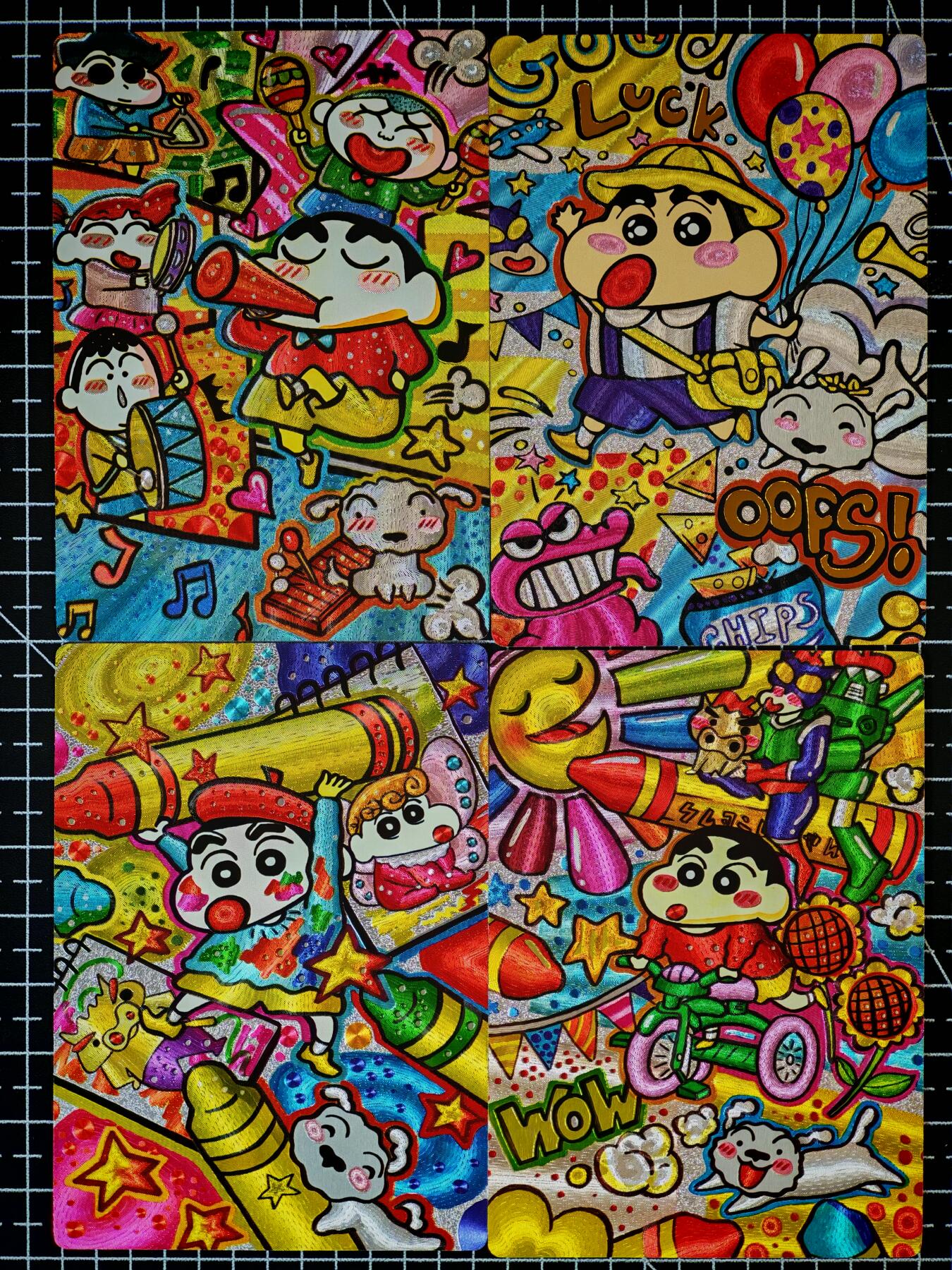 琦卡当当铺～第26期★★各种小漏~支持寄存★★~【9点40结束】扫码加群抽[包邮券]~ 奇点卡牌 盲包卡 粗闪 蜡笔小新   4张