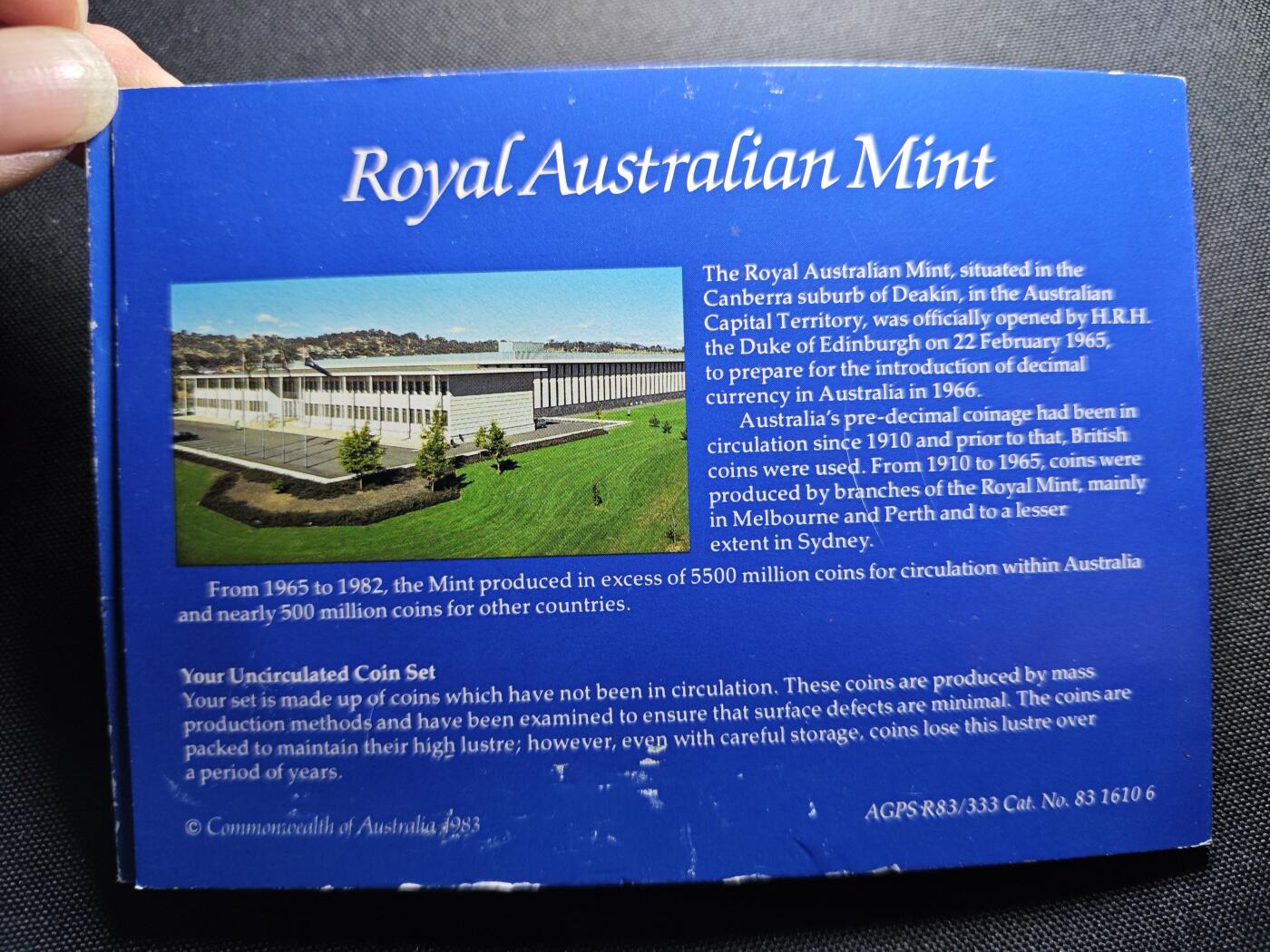 KK钱币收藏小铺 《套币 好品/批量散币专场》  2月预留时间 周末发货  1984澳大利亚大小面值清年一套