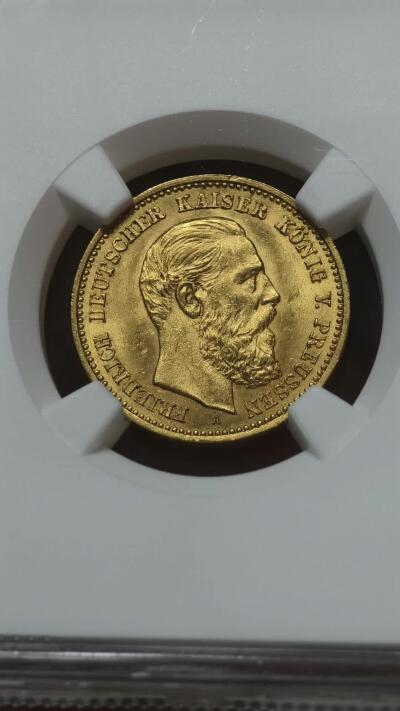 NGC-MS64德国1888年腓特烈三世三皇10马克金币