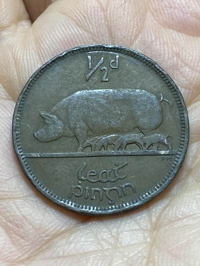 2025年第一百三十八场(总第一百六十四场）外国好品散币场(免佣金) - 爱尔兰1928年1/2便士(自由邦时期，首发年)