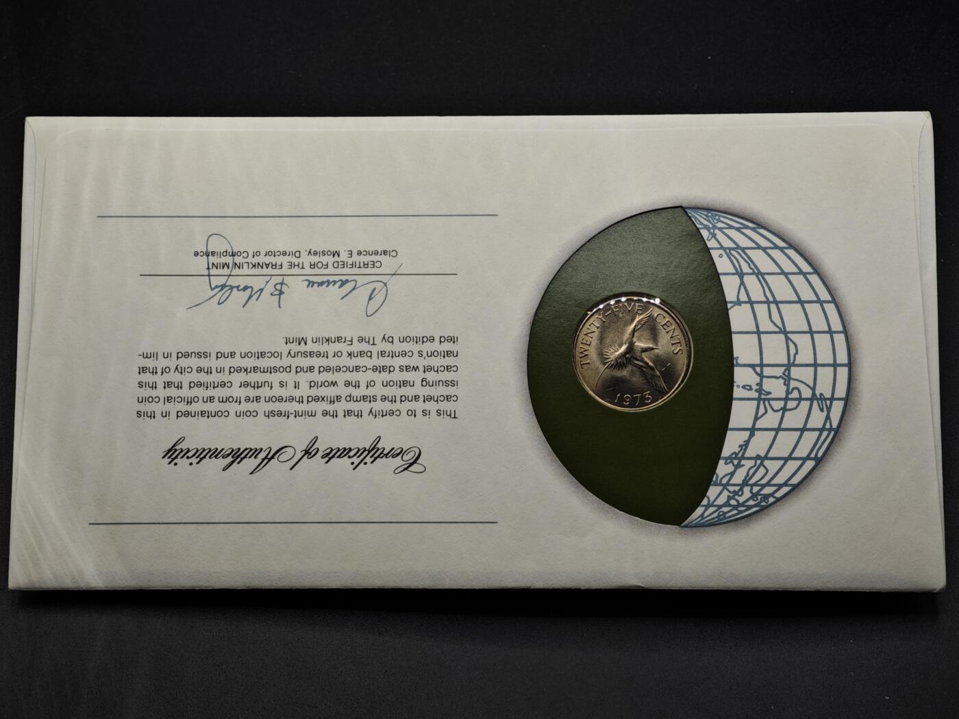 【淘币小摊】实时拍第八百三十三拍   散币场   满百包邮可预留二周 每周一统一发货   百慕大1973年25分邮币封