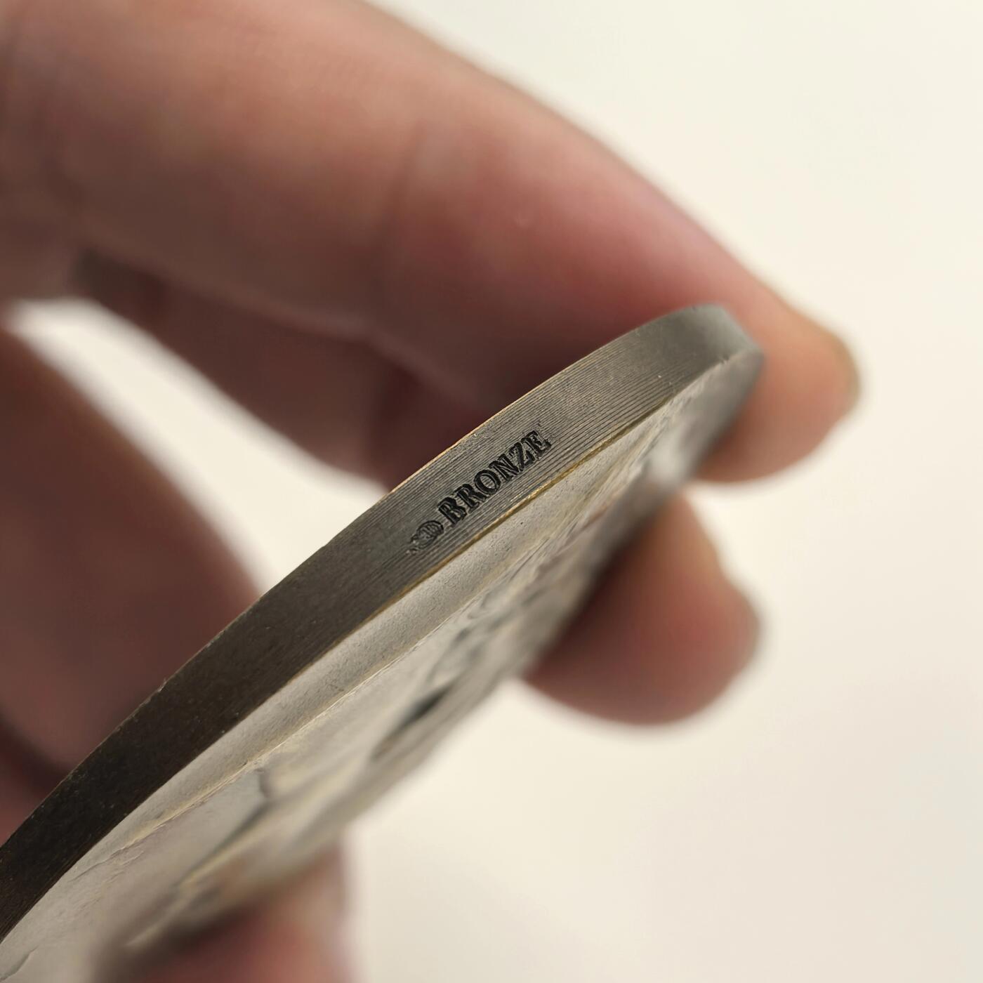 博洋堂世界钱币拍卖第153期（全场包邮） 法国玛丽安娜女武神射击节纪念大铜章，直径50mm，62.6克，丰饶角铜标，极美品品相