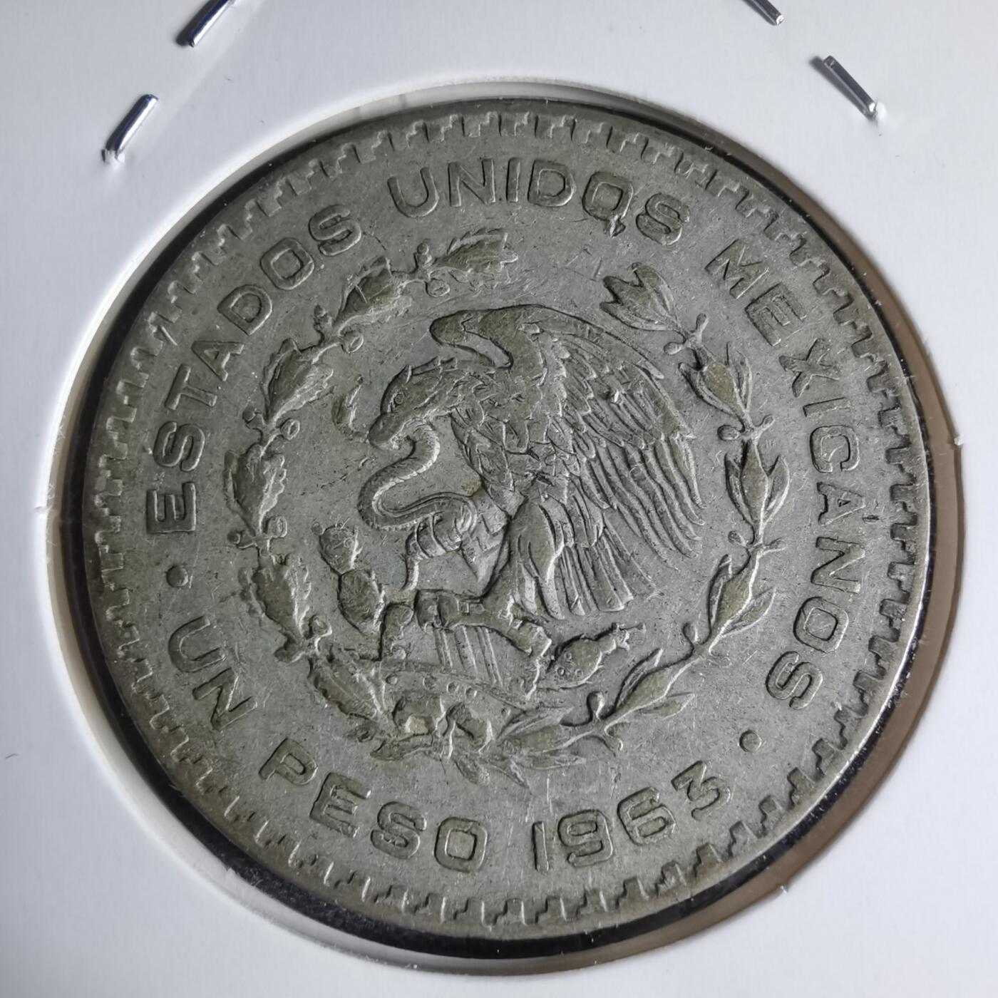 沼泽如烟--第941场 墨西哥1963年1比索银币低银