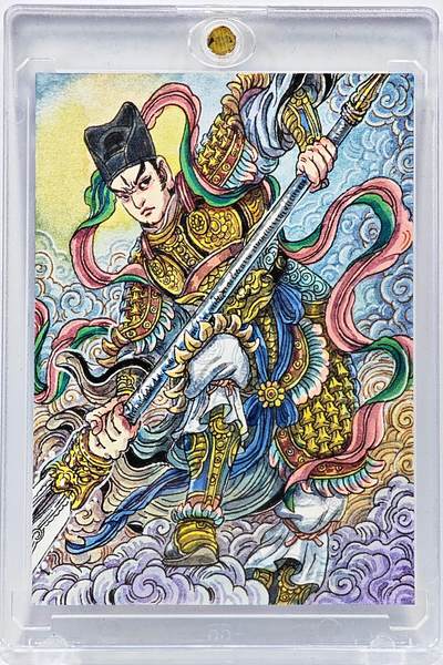 白泽拍卖卡牌手绘专场第30期（白金之夜 跨年大拍） - 2025 多吉手绘卡 二郎神  多吉亲签 卡砖封装