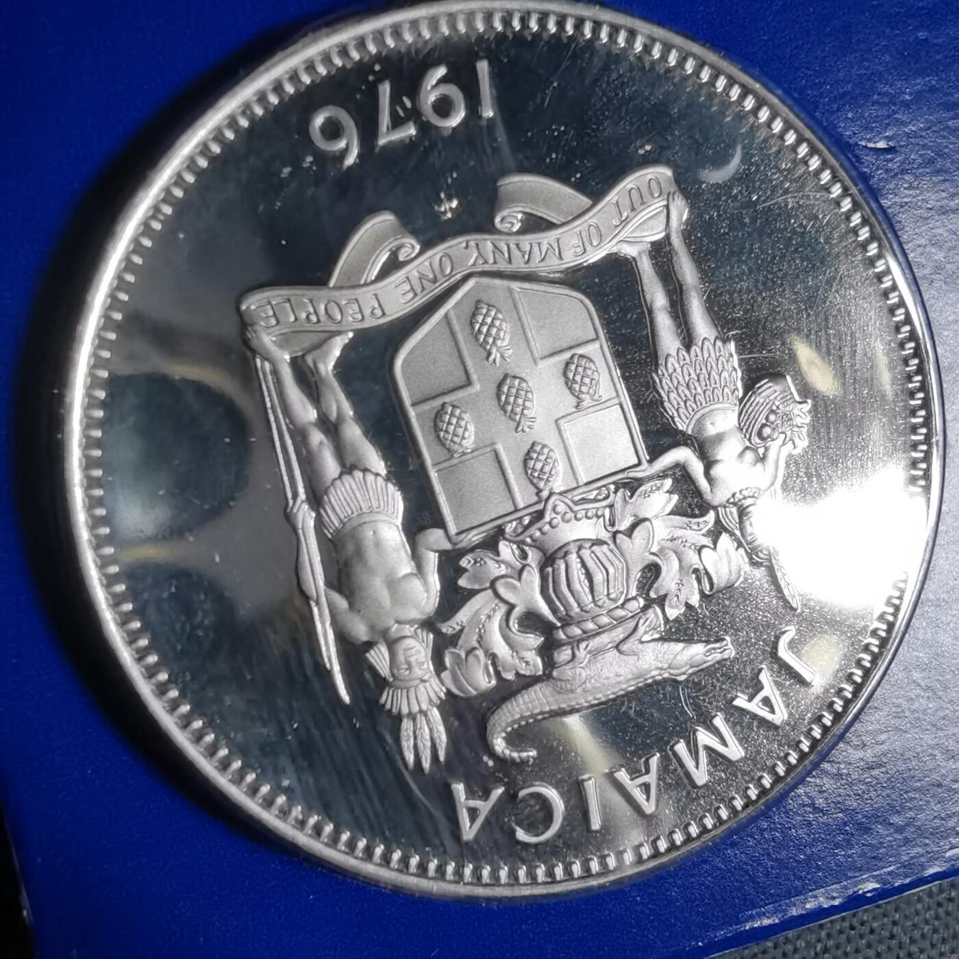 沼泽如烟--第941场 牙买加1976年25分精制币