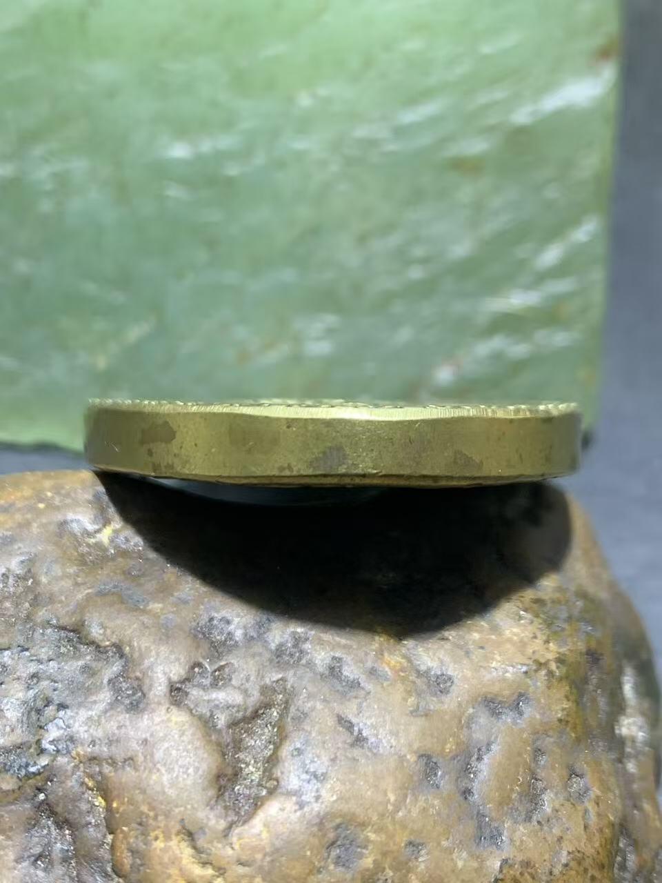 精美黄铜大智文殊菩萨护身牌一个，