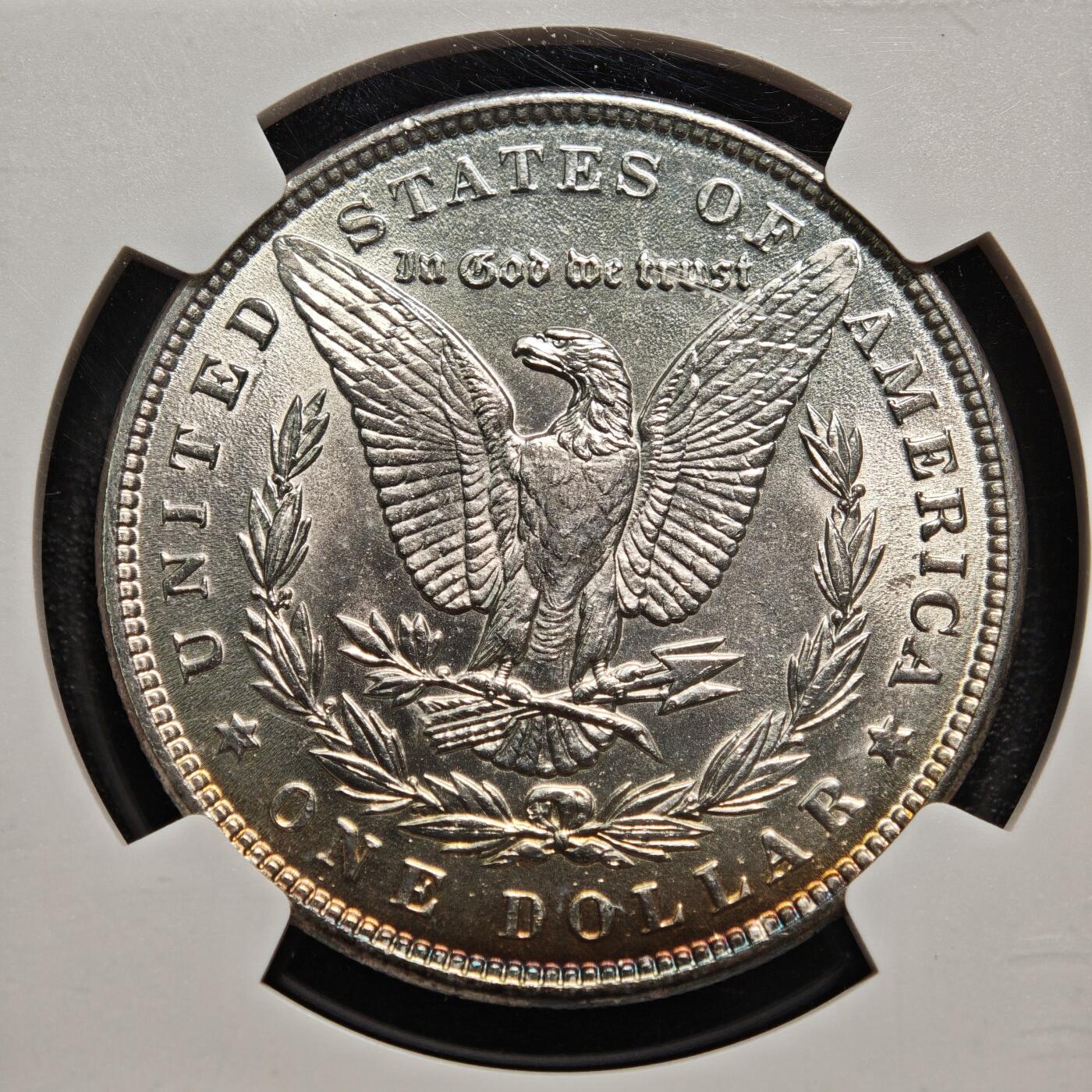 【德藏】世界币章拍卖第158期（拍品征集中~欢迎藏友联系） 1889年 美国摩根银币 NGC MS64 原光犀利 状态极佳