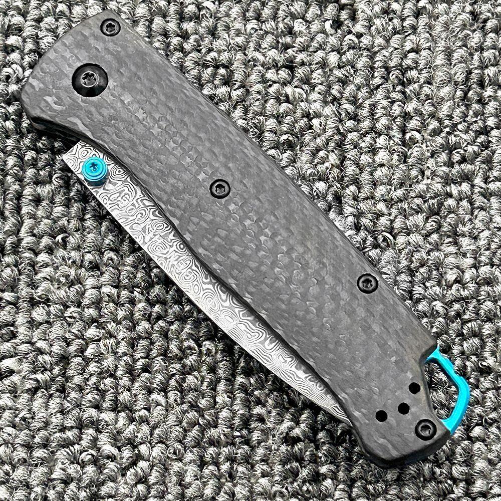 蝴蝶BM535-3碳纤维轴承大马士革刃折刀