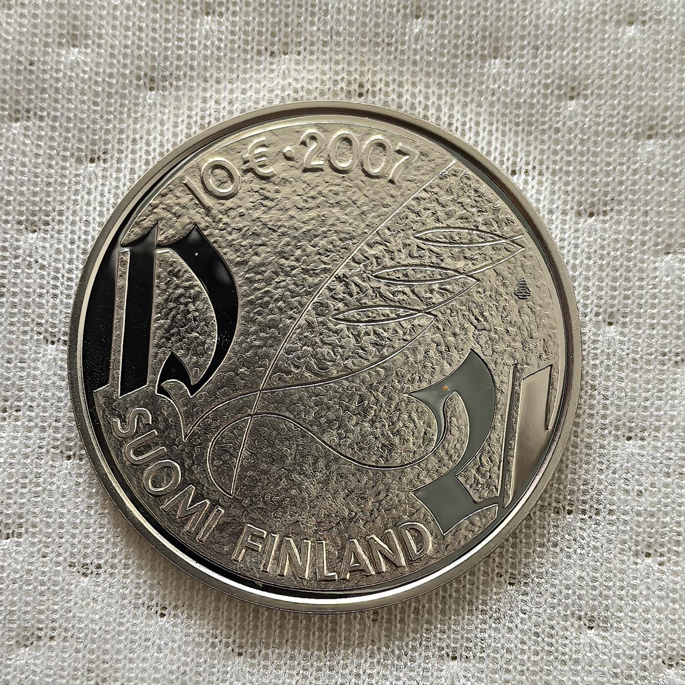 道一币馆币章第一百六十场 芬兰2007年宗教改革家米卡埃尔·阿格里科拉逝世450周年10欧元精制银币 25.5g 925S 30000