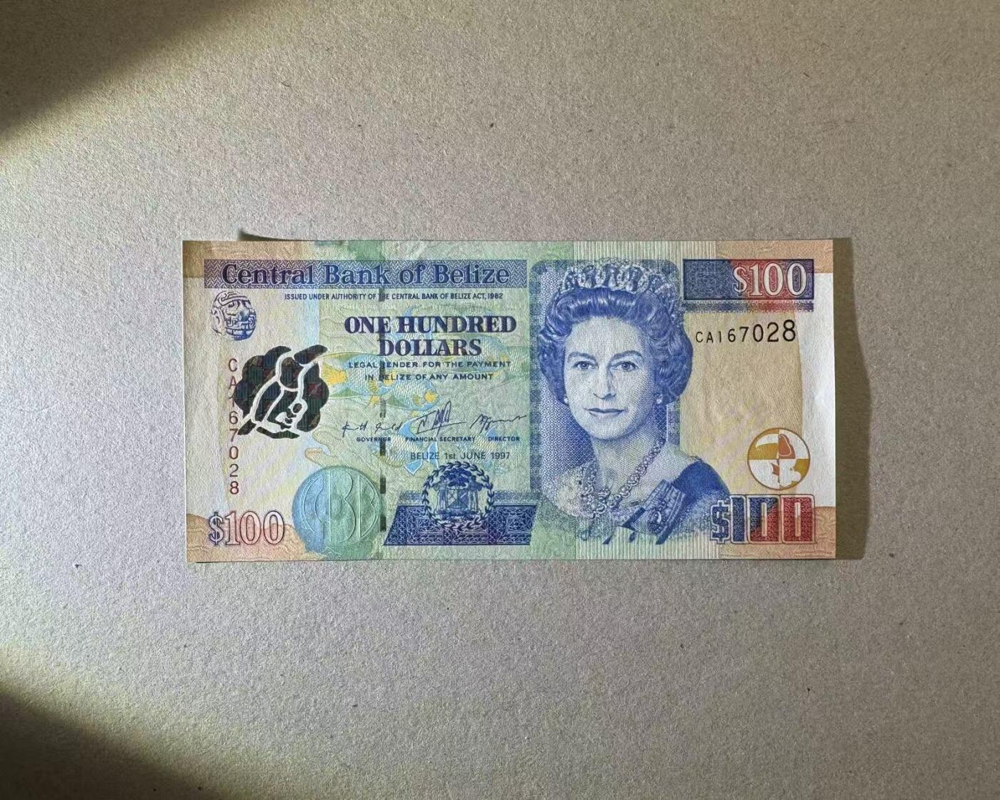 【Blue Auction】世界纸币精拍第765期——18级TOP拍卖/信誉/品质/专业/高效💫 【首发冠】伯利兹 1997年100元 女王 全新UNC