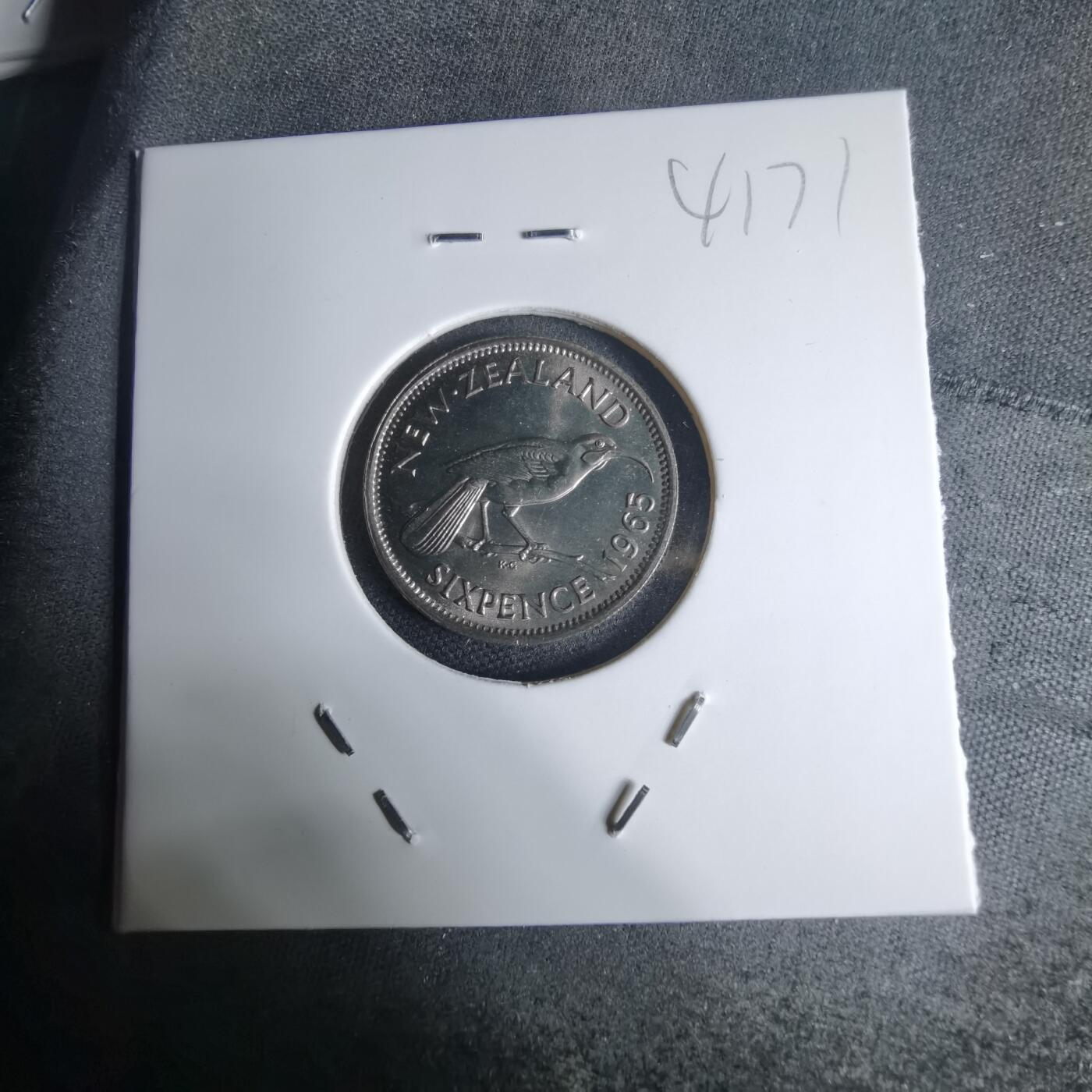 沼泽如烟--第941场 新西兰1965年6便士