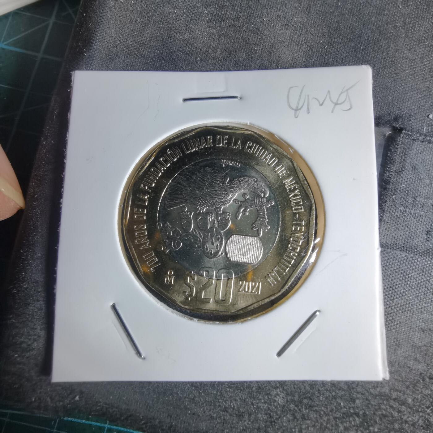 沼泽如烟--第941场 墨西哥2021年20比索纪念币