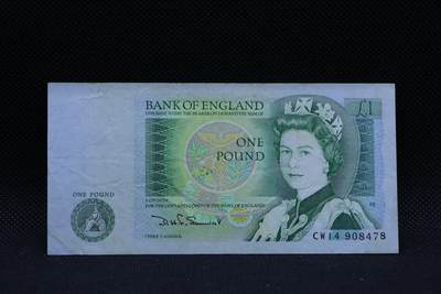 【淘币小摊】限时拍第八百三十四拍  纸币场  满百包邮可预留两周  周一统一发货  -   英国英格兰银行1镑纸币【有折】
