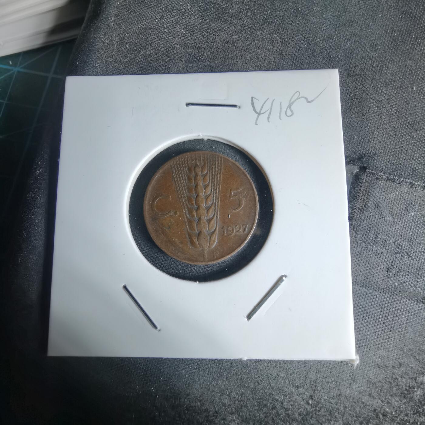 沼泽如烟--第941场 意大利1927年五分