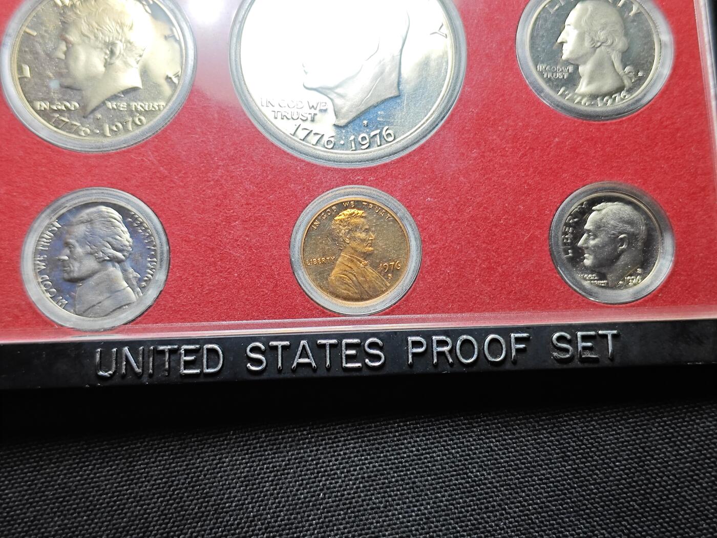 KK钱币收藏小铺 《套币 好品/批量散币专场》  2月预留时间 周末发货  1975美国建国200周年精制套币 大小面值清年一套 含艾克大一元精制