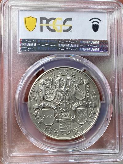 万国钱币拍卖第058期（万国新年大拍） PCGS SP62 1936年德国民族社会主义工人党时期纪念海因里希一世逝世千年银章 卡尔哥茨名作