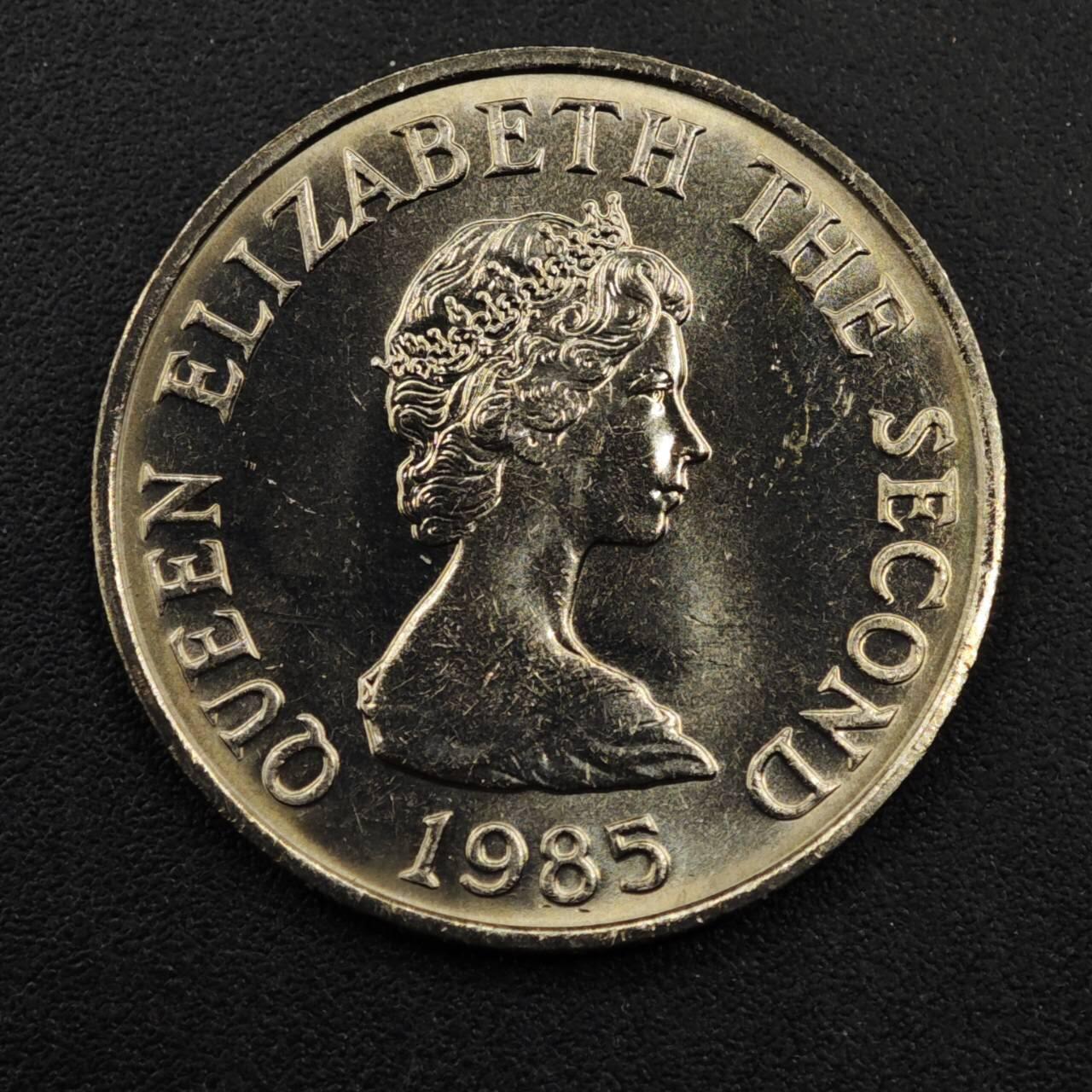 【淘币小摊】实时拍第八百三十三拍   散币场   满百包邮可预留二周 每周一统一发货   泽西岛1985年哨堡5便士镍币