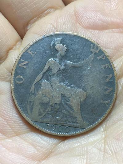 2025年第一百三十八场(总第一百六十四场）外国好品散币场(免佣金) - 英国🇬🇧1900年1便士(维多利亚女王老年披纱)