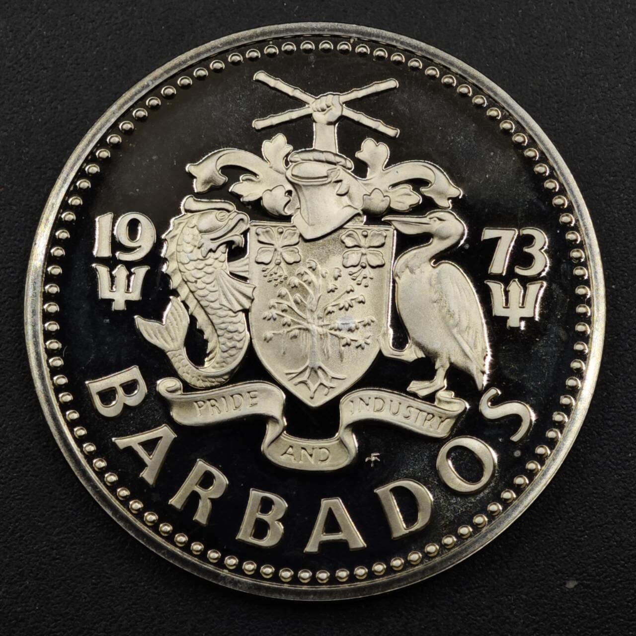 【淘币小摊】实时拍第八百三十三拍   散币场   满百包邮可预留二周 每周一统一发货   巴巴多斯1973年珊瑚鱼2元精制镍币