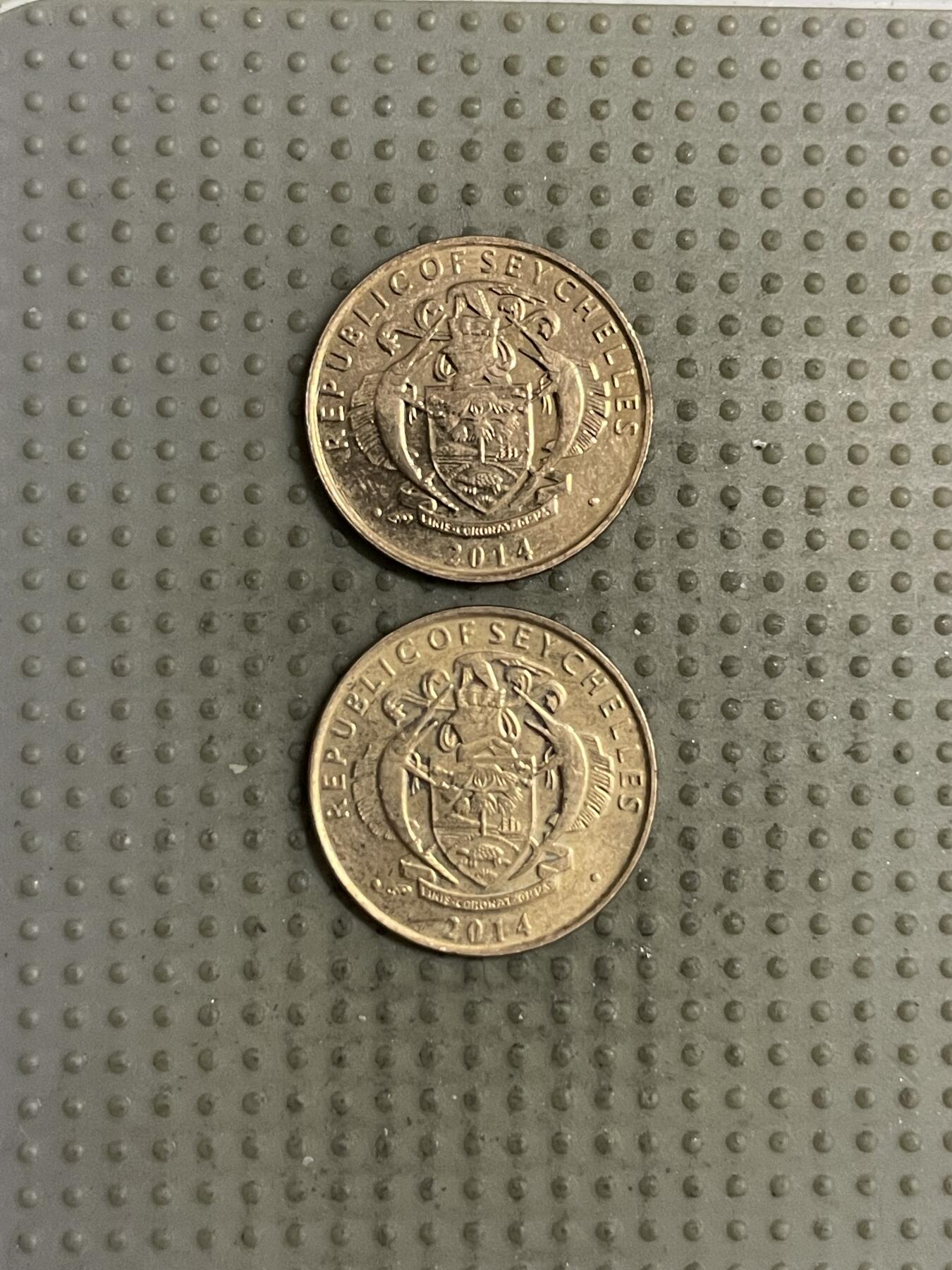 2025年第142场各国散币拍卖（总第142场） 塞舌尔2014年1分2枚