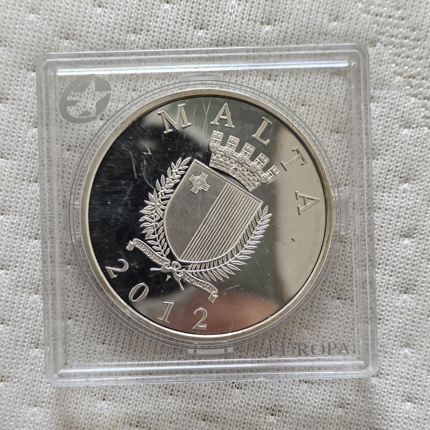 道一币馆币章第一百六十场 欧洲之星 马耳他2012年艺术家-安东尼奥·西奥蒂诺10欧元精制银币 28.28g 925S 