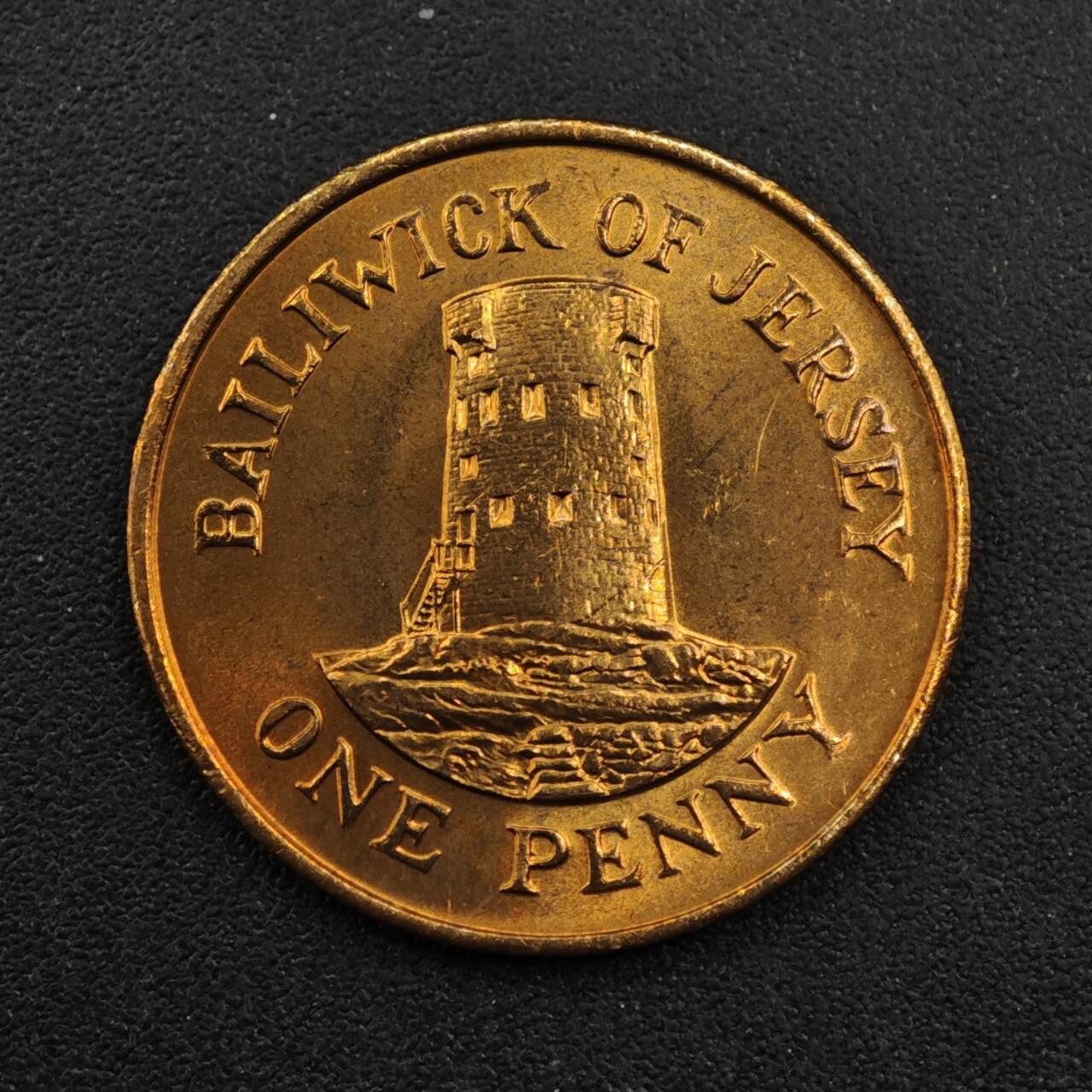 【淘币小摊】实时拍第八百三十三拍   散币场   满百包邮可预留二周 每周一统一发货   泽西岛1985年哨堡1便士铜币