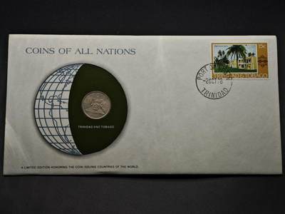 【淘币小摊】实时拍第八百三十三拍   散币场   满百包邮可预留二周 每周一统一发货   - 特立尼达和多巴哥1976年25分邮币封