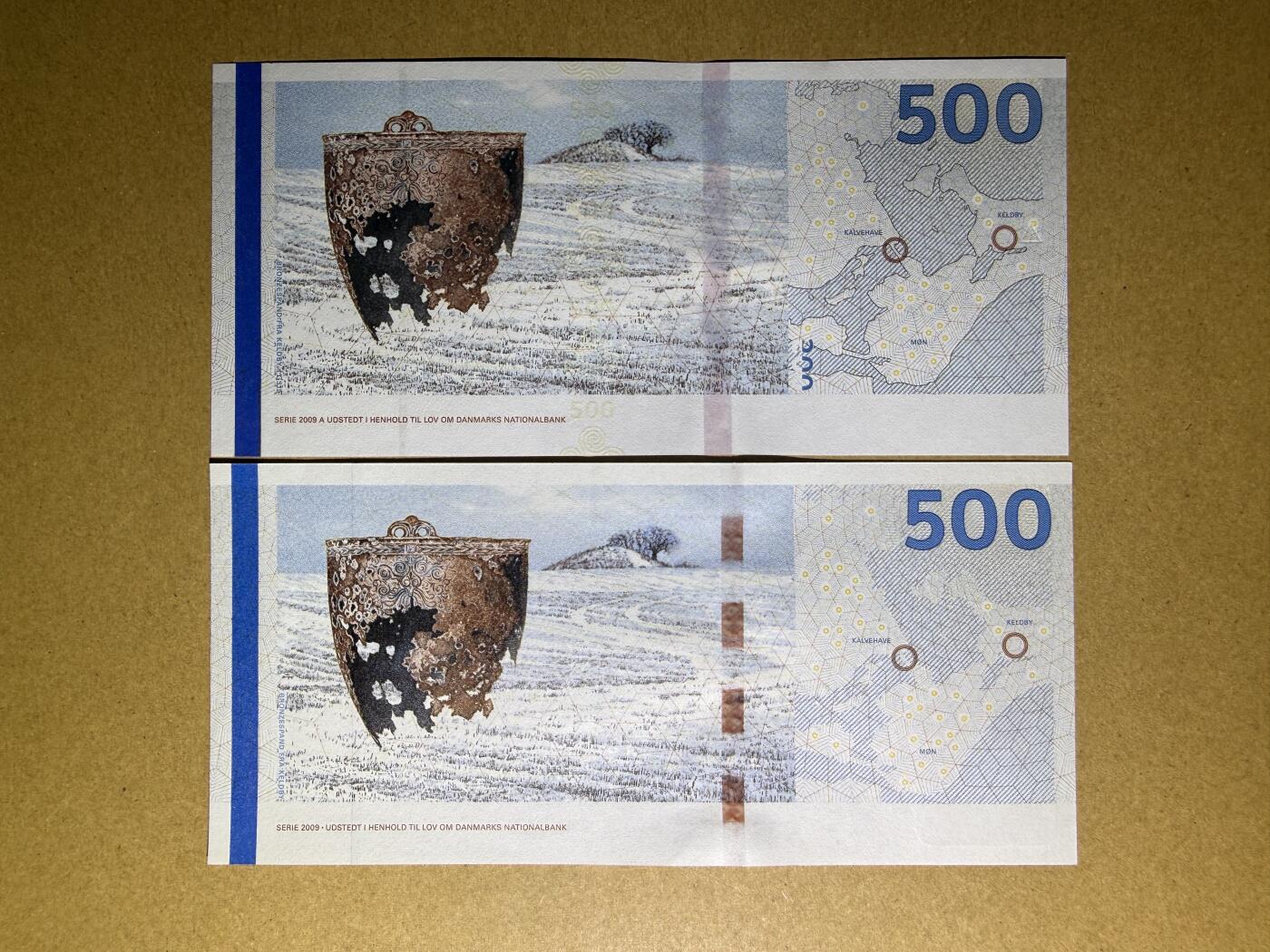 《艾美收藏》第225期-12.15周日外币精选场 丹麦500克朗2张 UNC 新版老版各1张 全程无4