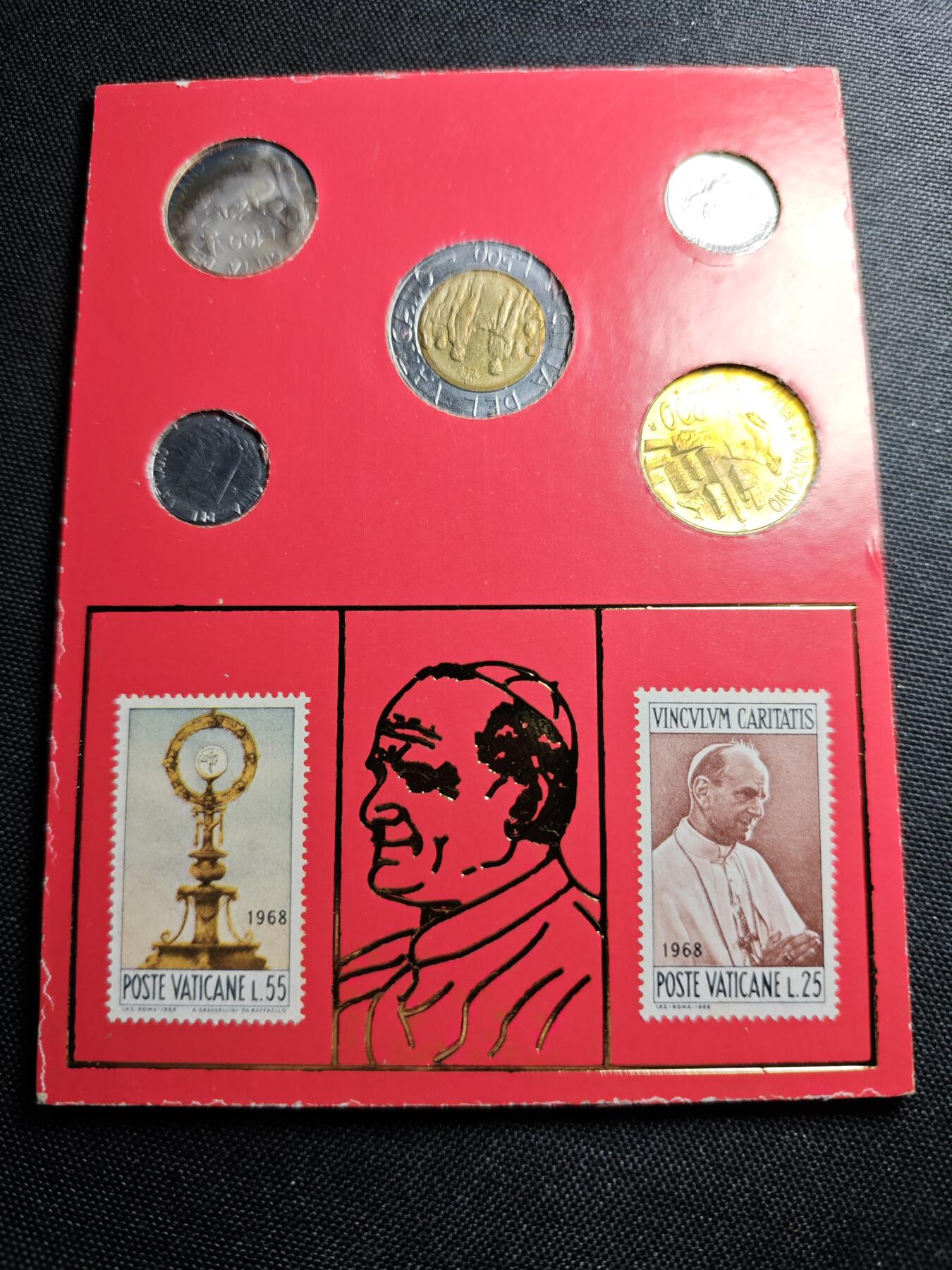 KK钱币收藏小铺 《套币 好品/批量散币专场》  2月预留时间 周末发货  梵蒂冈 含500里拉双色币