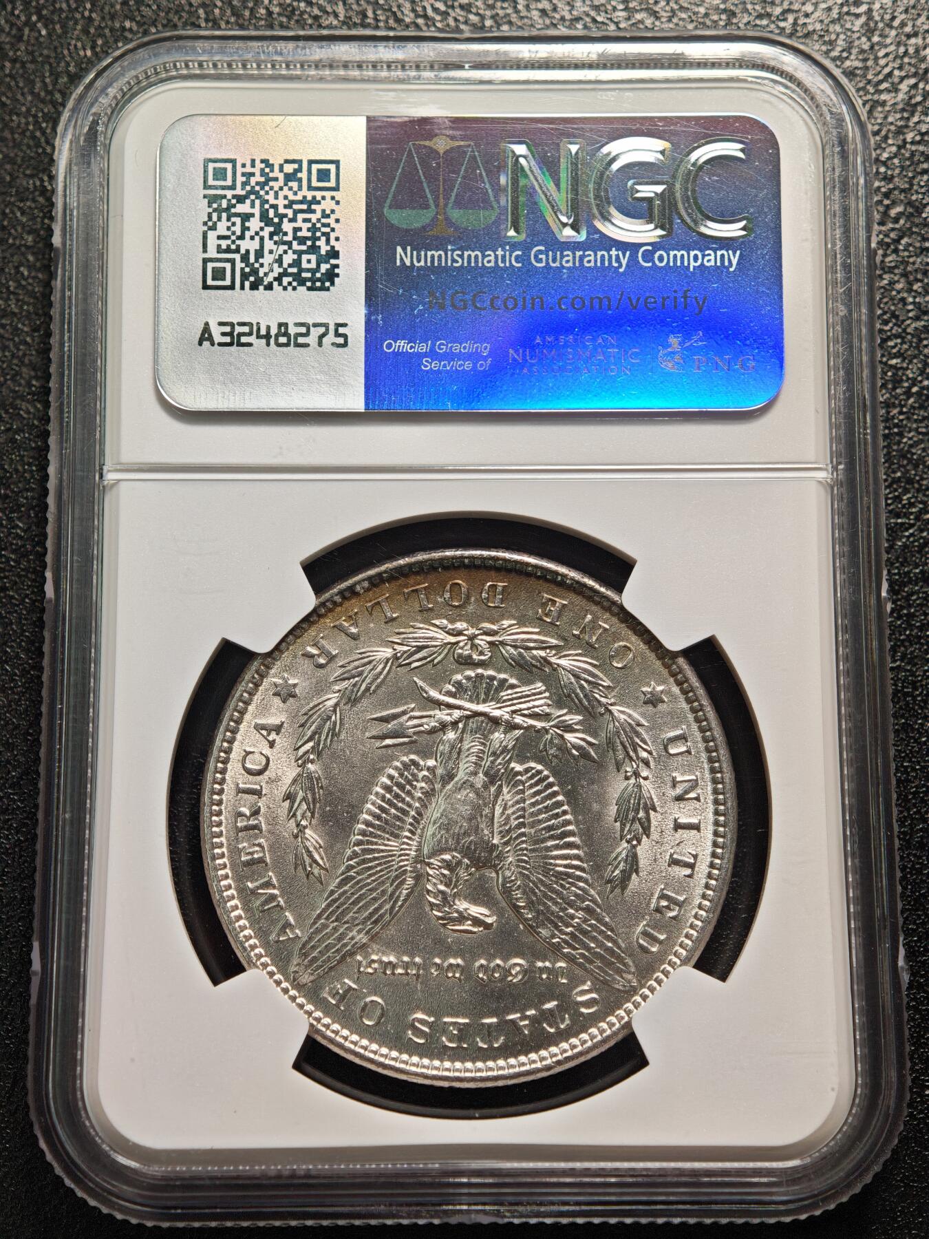 【德藏】世界币章拍卖第158期（拍品征集中~欢迎藏友联系） 1889年 美国摩根银币 NGC MS64 原光犀利 状态极佳