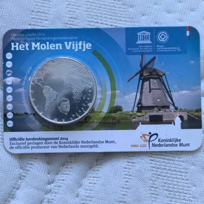 道一币馆币章第一百六十场 - 原包装 荷兰2014年风车的历史5欧元纪念币