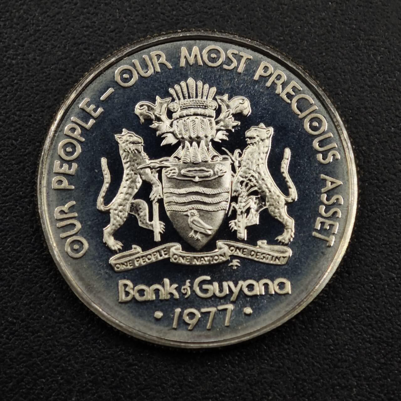 【淘币小摊】实时拍第八百三十三拍   散币场   满百包邮可预留二周 每周一统一发货   圭亚那1977年长尾狐猴10分精制镍币