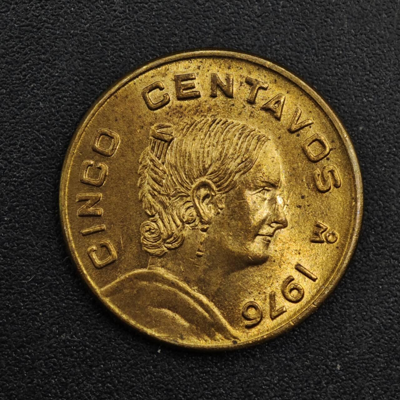 【淘币小摊】实时拍第八百三十三拍   散币场   满百包邮可预留二周 每周一统一发货   墨西哥1976年5分铜币